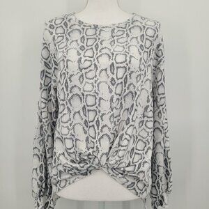 Karen Kane Animal Print Twist Front Top